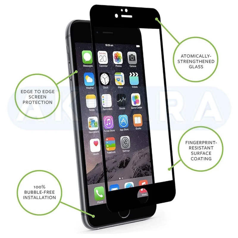محافظ صفحه نمایش آکوآرا مدل Full AKU مناسب برای گوشی موبایل اپل iPhone 7 Plus / 8 Plus