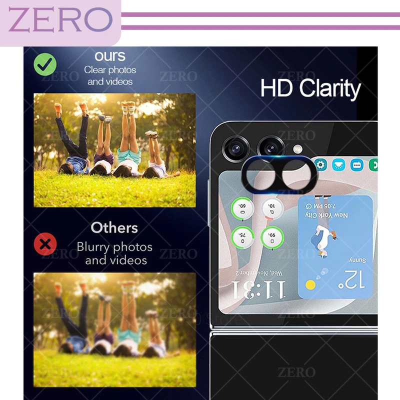 محافظ لنز دوربین زیرو مدل 3D-ZR مناسب برای گوشی موبایل سامسونگ Galaxy Z Flip 5