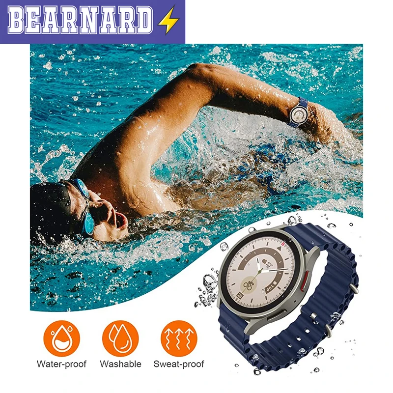 بند برنارد مدل Ocean مناسب برای سامسونگ Galaxy Watch 5 40mm / Watch 5 44mm / Watch 5 Pro 45mm