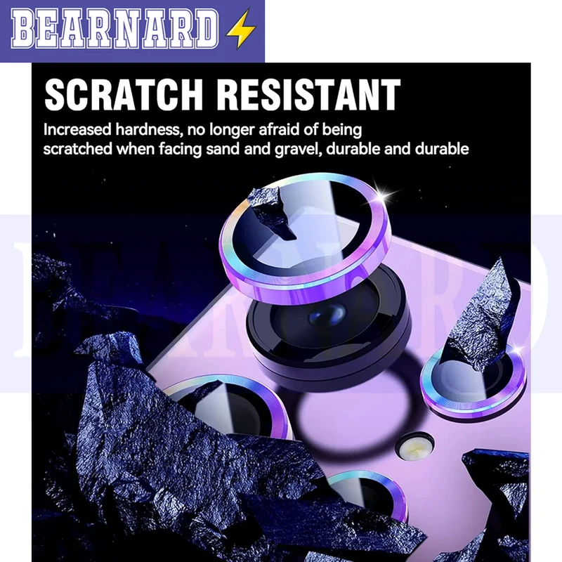محافظ لنز دوربین برنارد مدل Colorful Ring BR مناسب برای گوشی موبایل سامسونگ Galaxy S22 Ultra