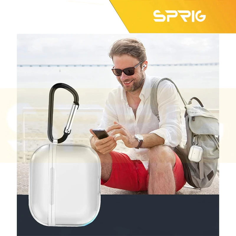 کاور اسپریگ مدل Hard Clear مناسب برای کیس اپل ایرپاد Airpod Pro / Airpod pro 2