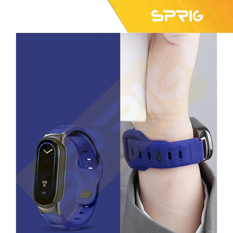 بند اسپریگ مدل Spig BK Guard مناسب برای ساعت هوشمند شیائومی Mi band 9 به همراه کاور