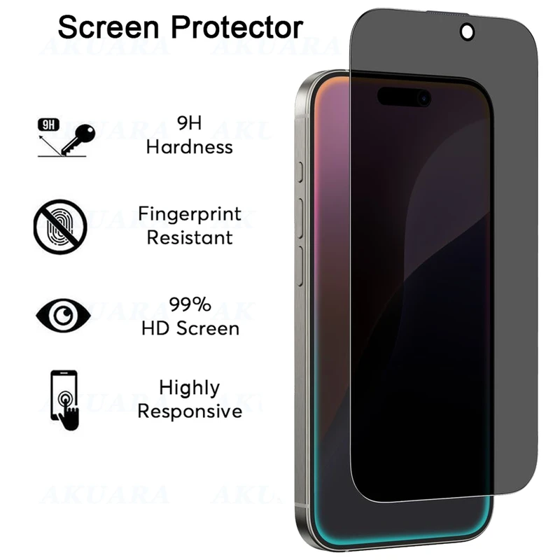 محافظ صفحه نمایش حریم شخصی آکوآرا مدل Prv AKU مناسب برای گوشی موبایل اپل iPhone 13 مجموعه سه عددی