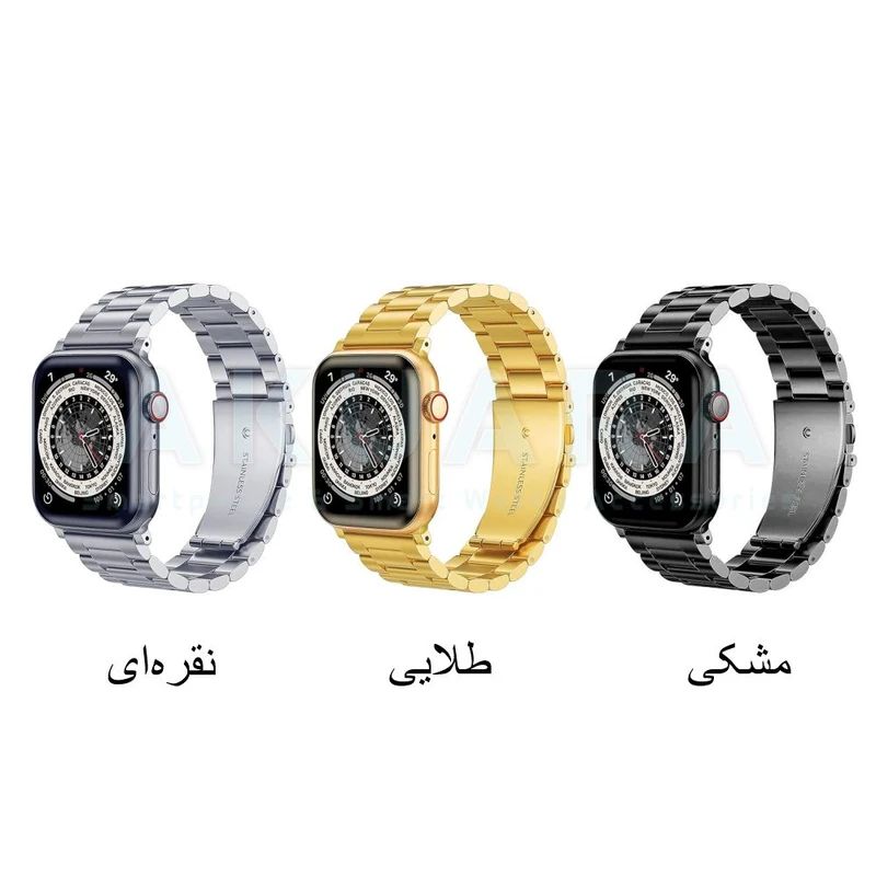 بند آکوآرا مدل 3Bead مناسب برای اپل واچ سری 4/5/6/Se سایز 44 میلیمتری