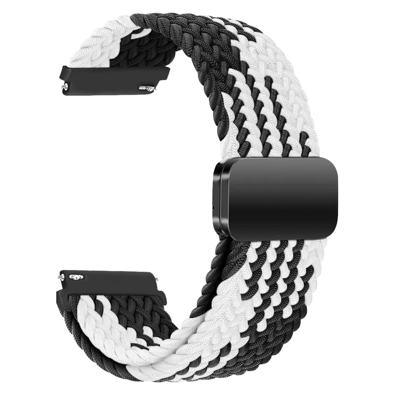 بند اسپریگ مدل Braided MAG BL-WH مناسب برای ساعت هوشمند سامسونگ Galaxy Watch 4 Classic 46mm به همراه کاور