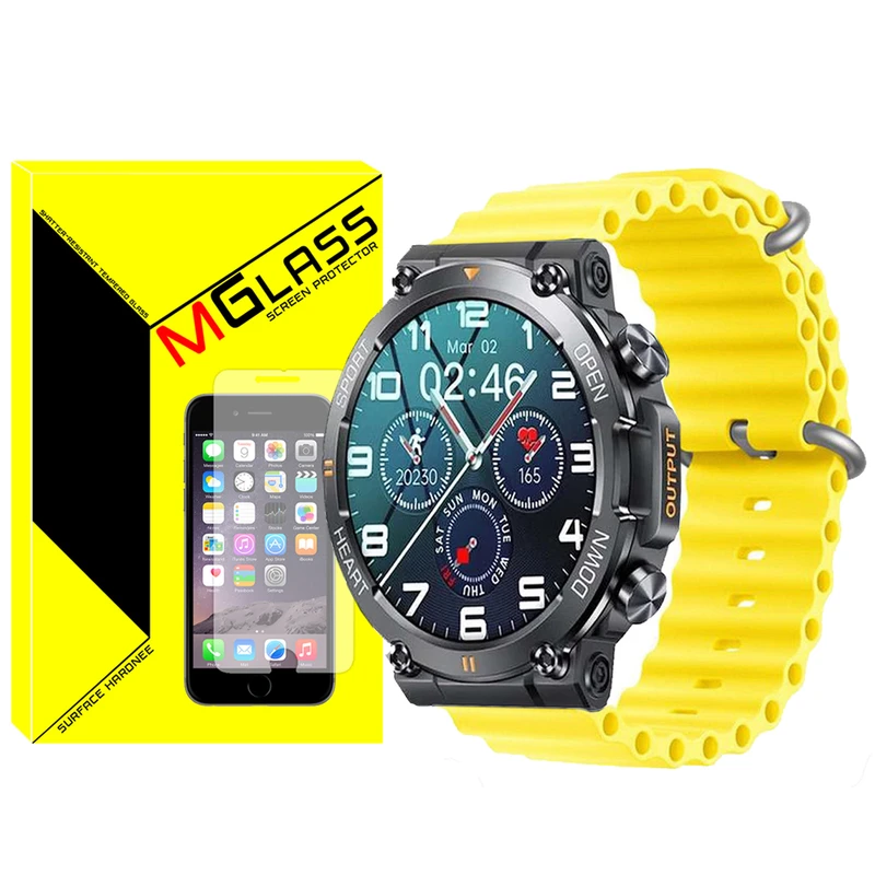 بند ام‌گلس مدل Ocean-MG مناسب برای ساعت هوشمند هپی تاچ K56 / K56 Pro / K56 Ultra