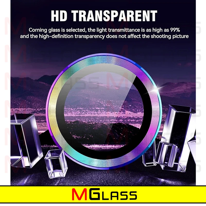 محافظ لنز دوربین ام‌گلس مدل Colorful Ring MG مناسب برای گوشی موبایل سامسونگ Galaxy S22 Ultra
