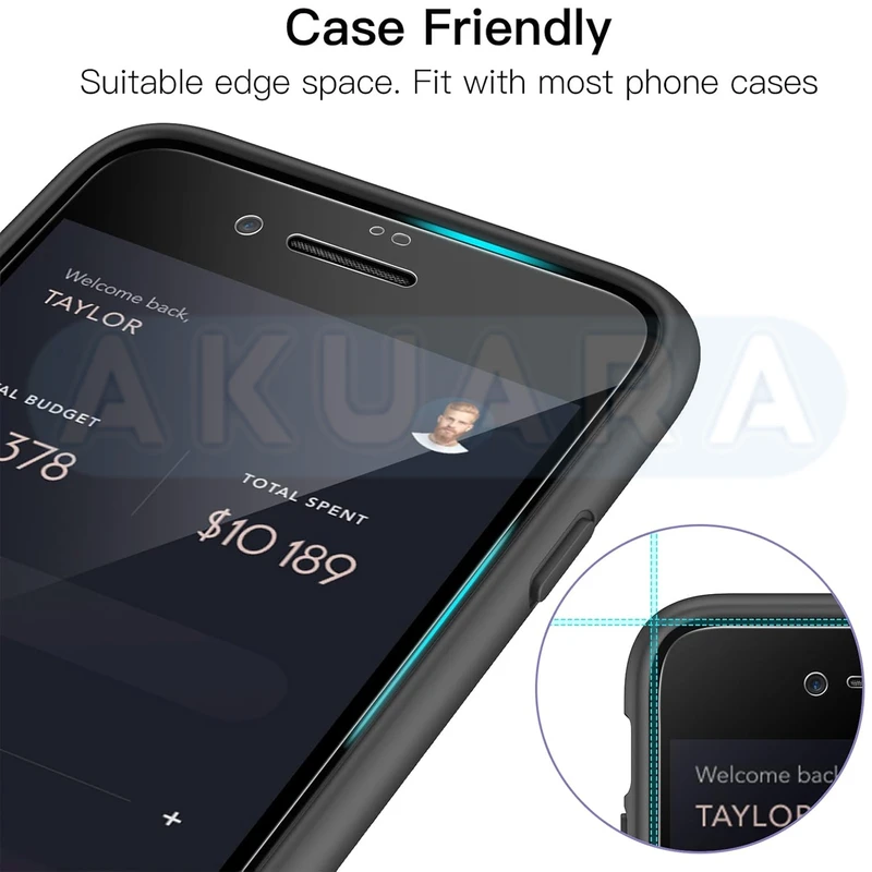 محافظ صفحه نمایش آکوآرا مدل Full AKU مناسب برای گوشی موبایل اپل iPhone 7 / 8 / SE 2020 / SE 2022 مجموعه دوعددی