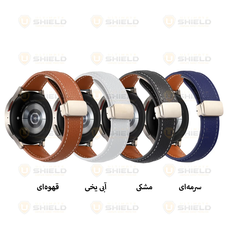 بند آلتیمیت شیلد مدل MAG Leather UL TW مناسب برای ساعت هوشمند کیسلکت Ks / Ks2 / Ks pro / Ks Mini / K10 / K11 / K11 pro
