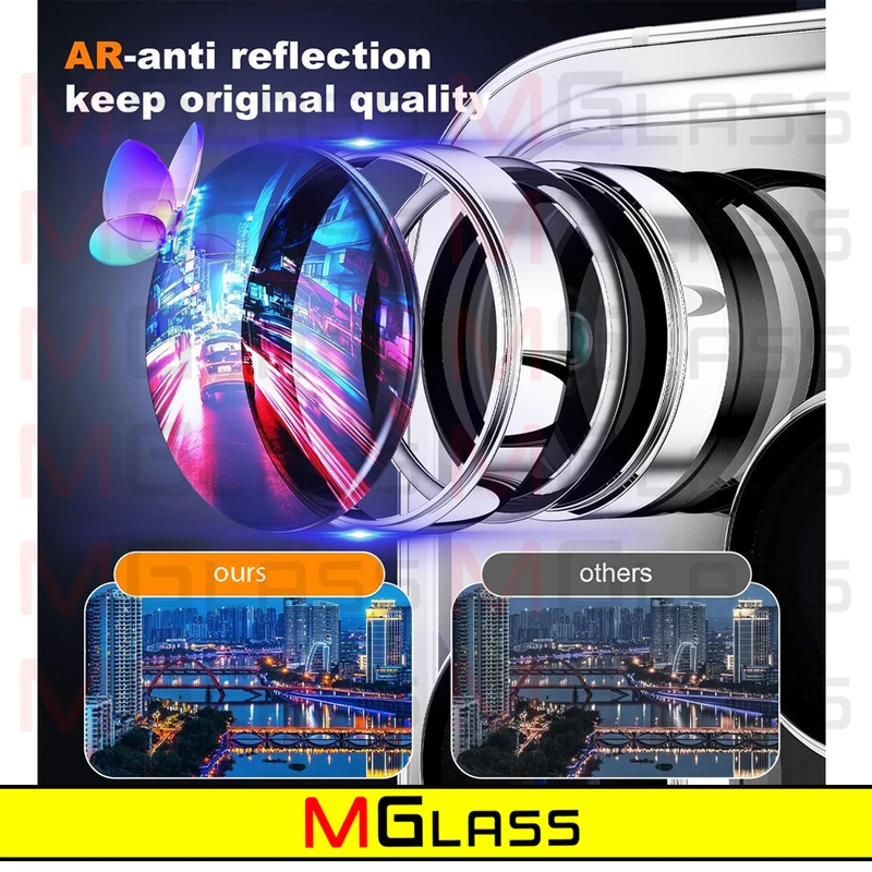محافظ لنز دوربین ام‌گلس مدل Ring-Metal-MG مناسب برای گوشی موبایل اپل Iphone 15 Pro Max