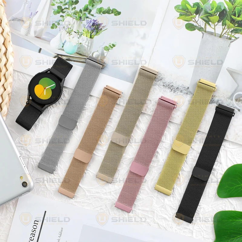 بند آلتیمیت شیلد مدل Milanese UL مناسب برای ساعت هوشمند سامسونگ Galaxy Watch 4/5/6/7/FE سایز 40/43/44/46/47 میلی متری