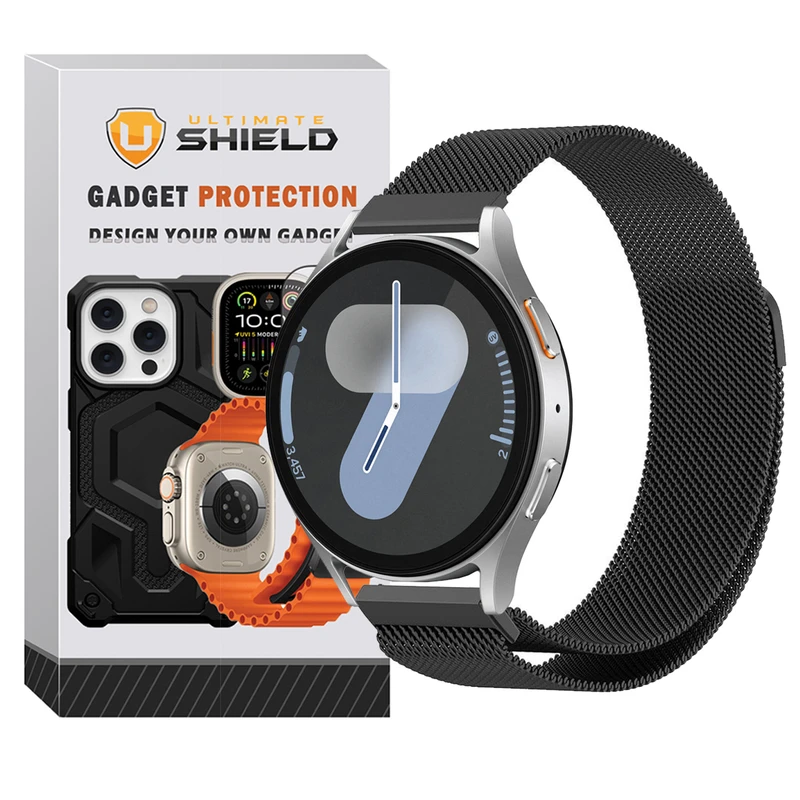 بند آلتیمیت شیلد مدل Milanese UL مناسب برای ساعت هوشمند سامسونگ Galaxy Watch 4/5/6/7/FE سایز 40/43/44/46/47 میلی متری
