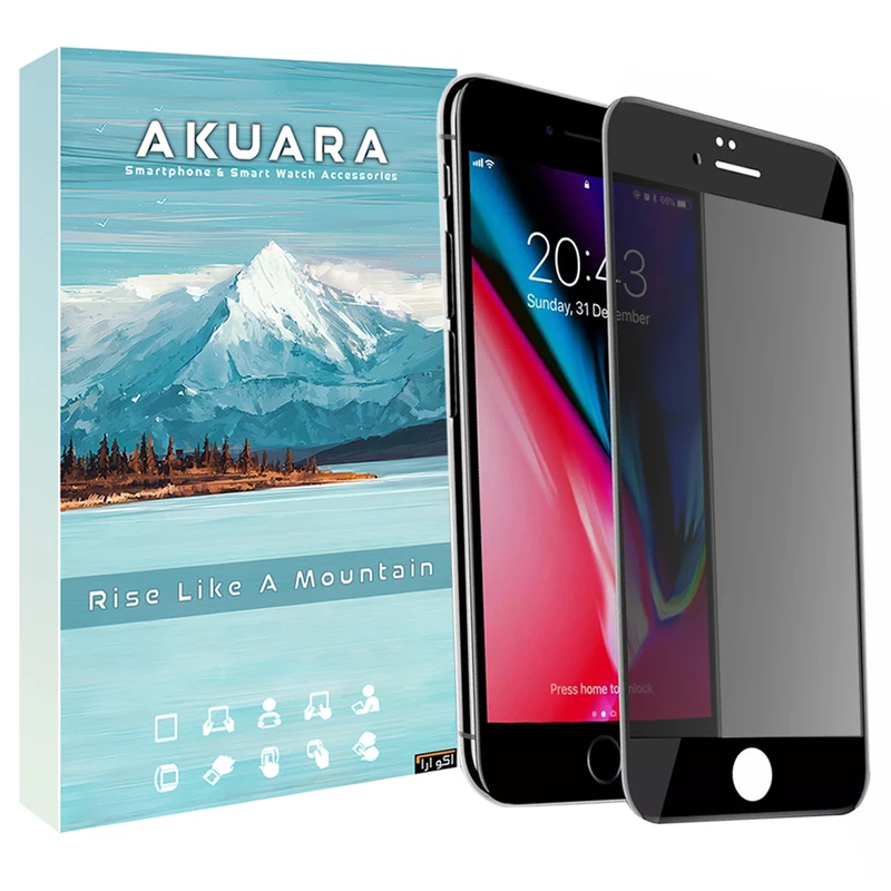 محافظ صفحه نمایش حریم شخصی آکوآرا مدل Prv AKU مناسب برای گوشی موبایل اپل iPhone 7 / 8 / SE 2020 / SE2022
