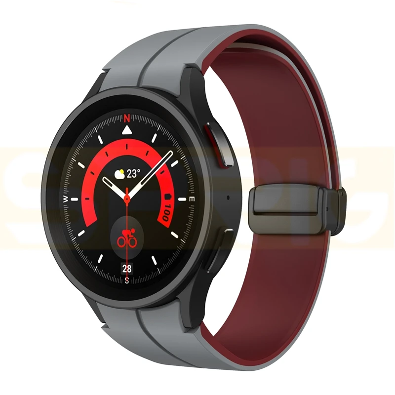 بند اسپریگ مدل Silicone MAG ORG DualC مناسب برای ساعت هوشمند سامسونگ Galaxy Watch 5 40mm / watch 5 44mm