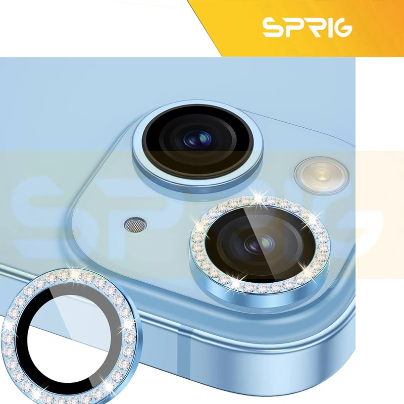محافظ لنز دوربین اسپریگ مدل Ring Metal Shine مناسب برای گوشی موبایل اپل Iphone 13/13mini