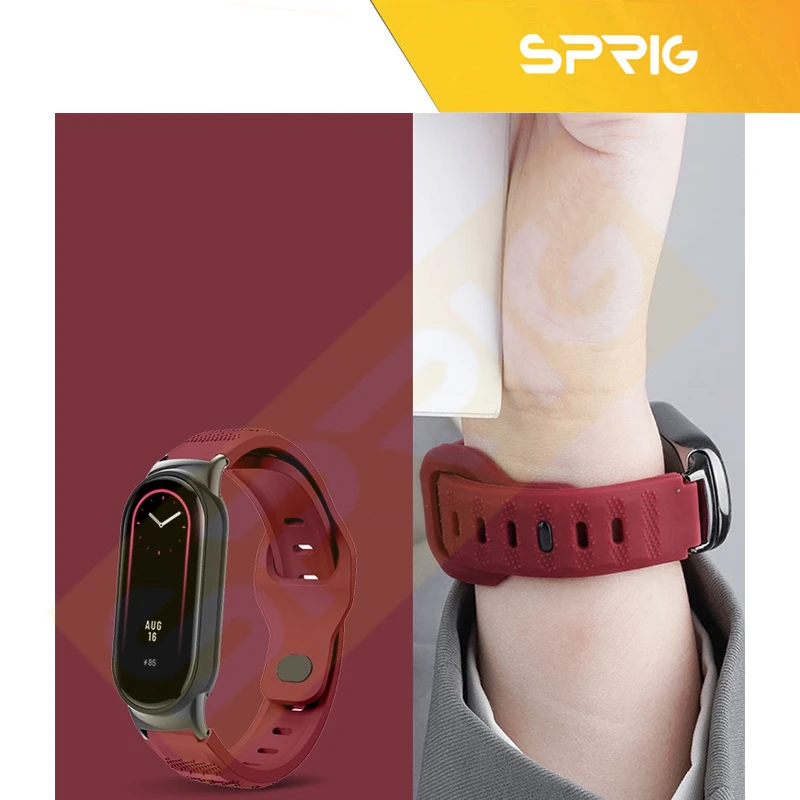 بند اسپریگ مدل Spig BK Guard مناسب برای ساعت هوشمند شیائومی Mi band 9 به همراه کاور