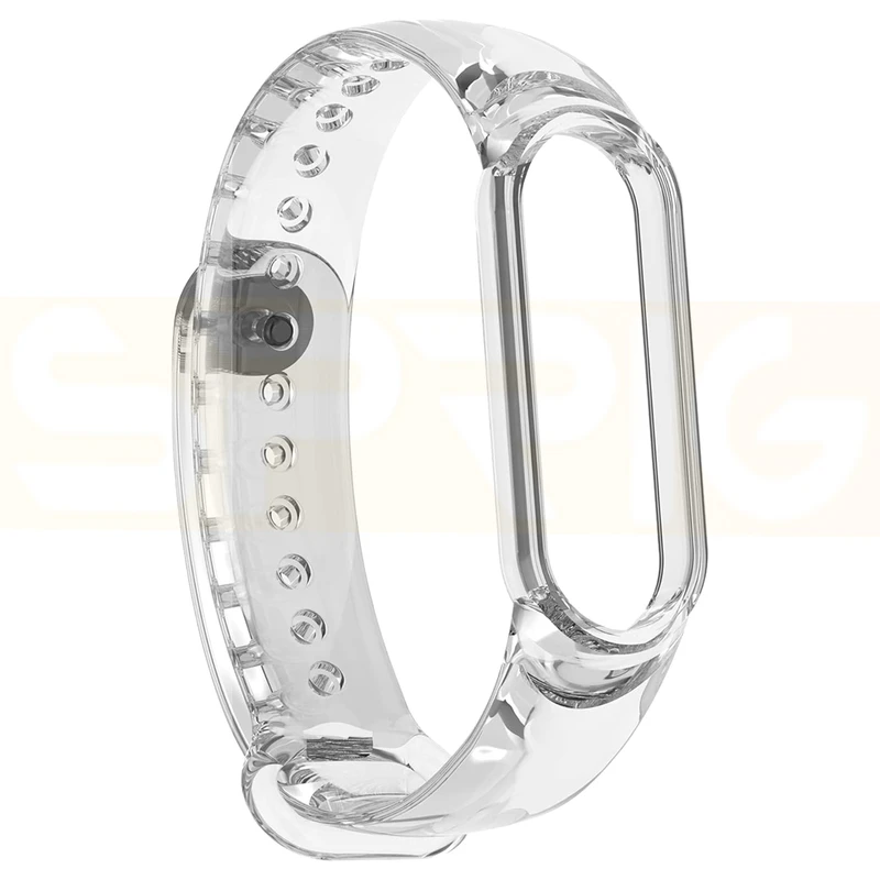 بند اسپریگ مدل Clear Silicone مناسب برای ساعت هوشمند شیائومی Mi band 5/6/7
