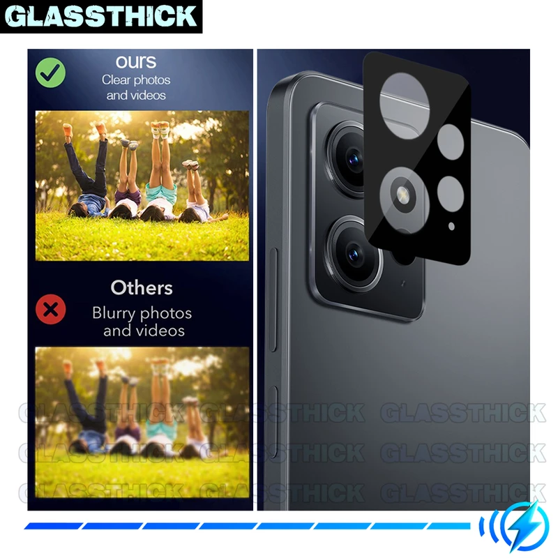 محافظ لنز دوربین گلستیک مدل 3D-GL مناسب برای گوشی موبایل شیائومی Redmi Note 12 4G