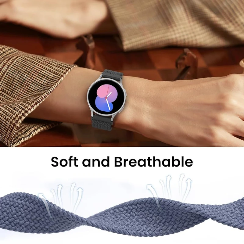 بند زیرو مدل Braided_Mag_GRD مناسب برای ساعت هوشمند سامسونگ Galaxy Watch 6 Classic 47mm به همراه کاور