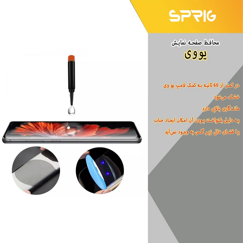 محافظ صفحه نمایش یووی لایت اسپریگ مدل UTSP مناسب برای گوشی موبایل سامسونگ Galaxy Note 20 Ultra