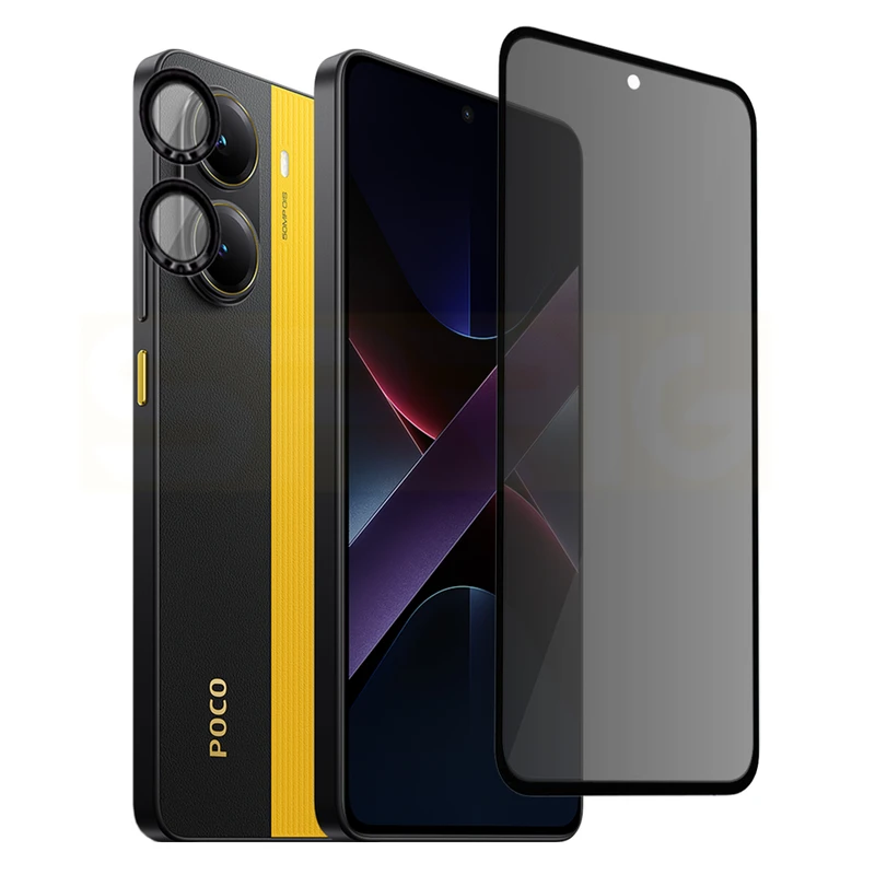 محافظ صفحه نمایش اسپریگ مدل PRV_Ring مناسب برای گوشی موبایل شیائومی Poco X7 Pro به همراه محافظ لنز دوربین