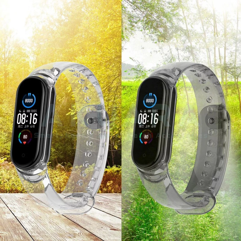 بند آکوآرا مدل Transparence مناسب برای ساعت هوشمند شیائومی Mi Band 7
