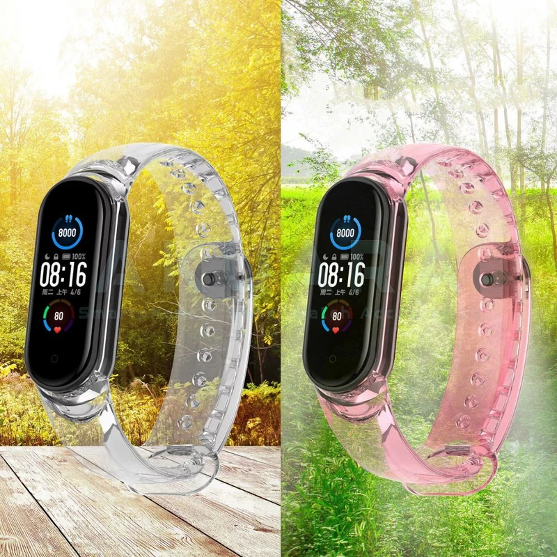 بند آکوآرا مدل Transparence مناسب برای ساعت هوشمند شیائومی Mi Band 7