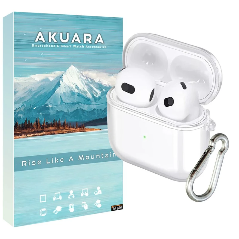 کاور آکوآرا مدل Clear مناسب برای کیس هدفون بی سیم اپل Airpods 3