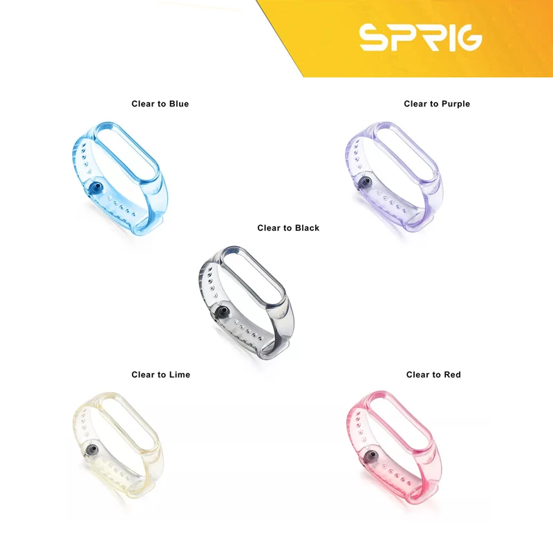 بند اسپریگ مدل Clear TRS مناسب برای ساعت هوشمند شیائومی Mi band 8/9