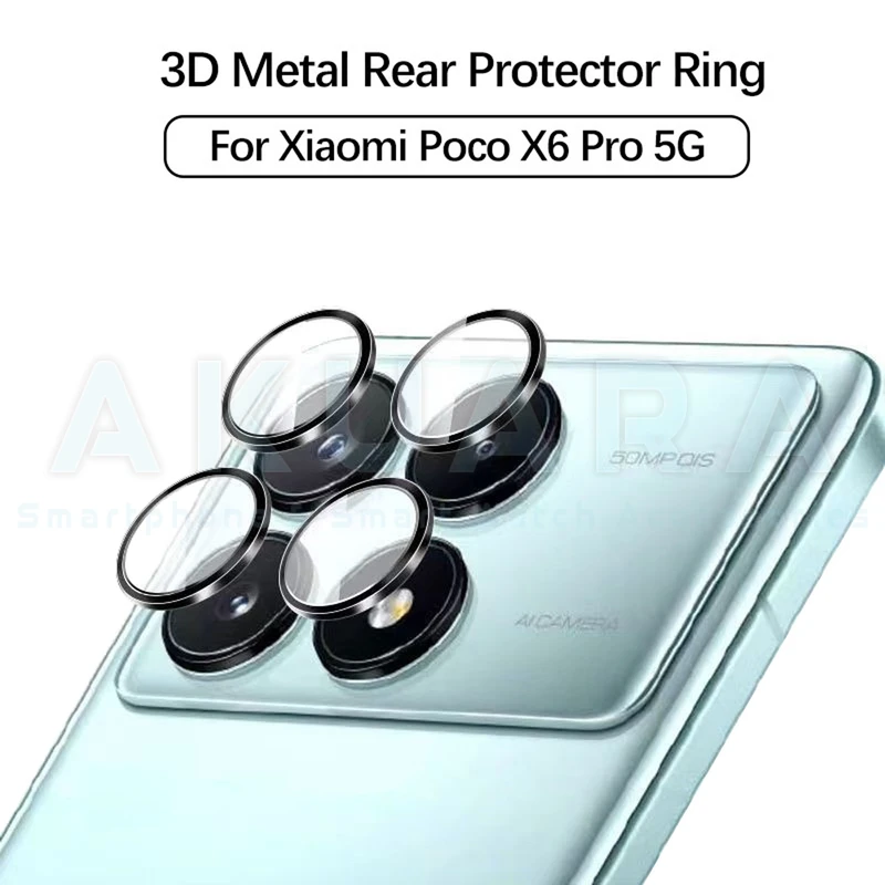 محافظ لنز دوربین رینگی آکوآرا مدل Ring STL مناسب برای گوشی موبایل شیائومی Poco X6 Pro