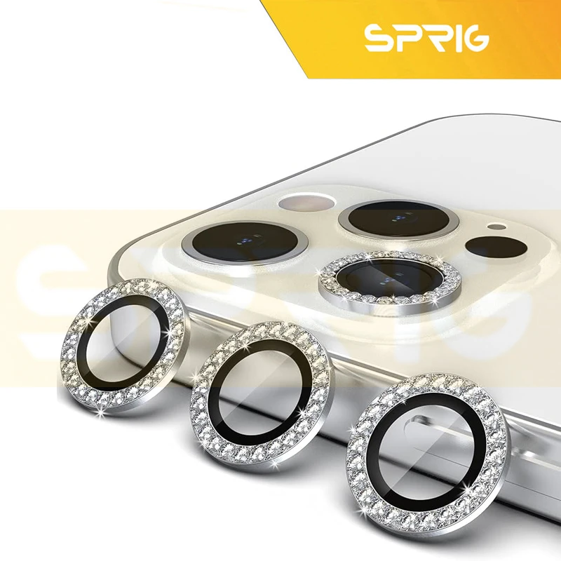 محافظ لنز دوربین اسپریگ مدل Ring Metal Shine مناسب برای گوشی موبایل اپل Iphone 13/13mini