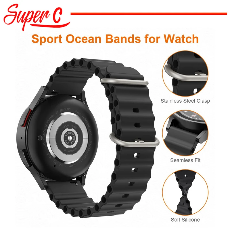 بند سوپرسی مدل Ocean مناسب برای ساعت هوشمند امازفیت GTS / GTS 2 / GTS 2 Mini