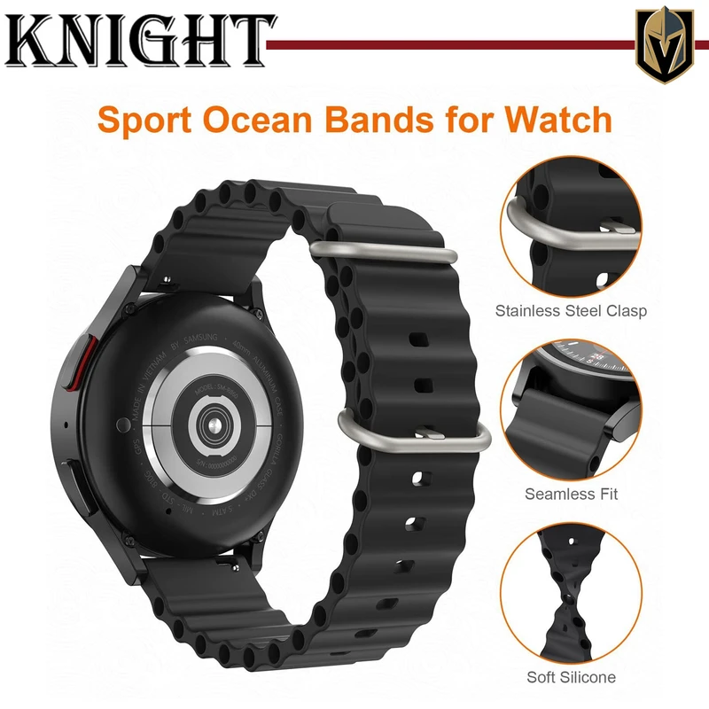 بند نایت مدل Ocean مناسب برای ساعت هوشمند سامسونگ Galaxy Watch Active 1 / Active 2 40mm / Active 2 44mm / Watch 3 41mm / Watch 4 40mm / watch 4 42mm / watch 4 44mm / watch 4 46mm