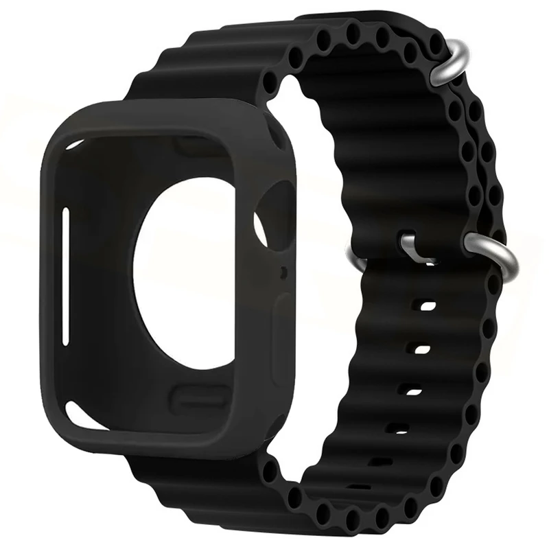بند اسپریگ مدل OceanSET مناسب برای اپل واچ Series 8 45mm به همراه کاور
