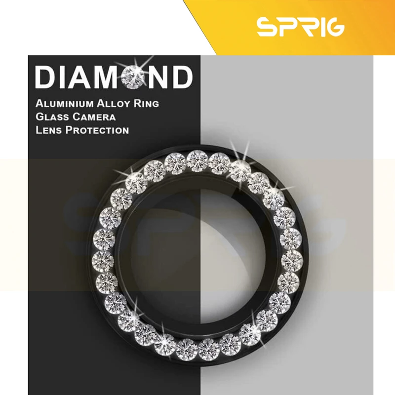 محافظ لنز دوربین اسپریگ مدل Ring Metal Diamond مناسب برای گوشی موبایل شیائومی Poco X7 Pro
