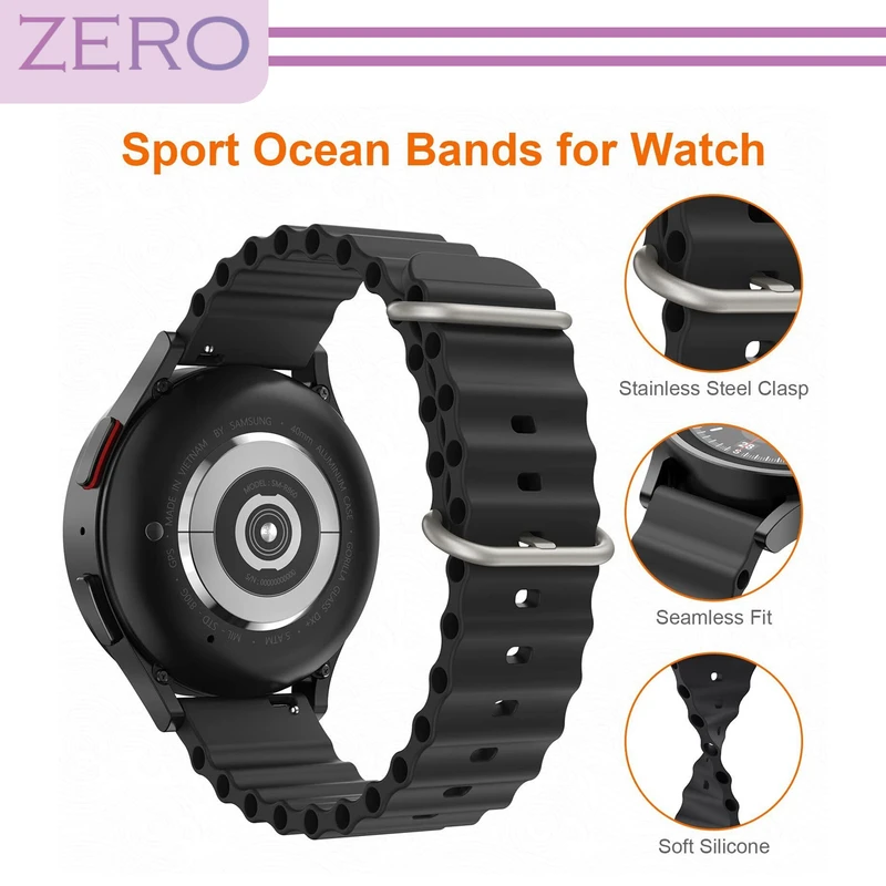 بند زیرو مدل Ocean-TW-ZR مناسب برای ساعت هوشمند شیائومی Amazfit Stratos / Stratos Plus / Stratos 2 / Stratos 3