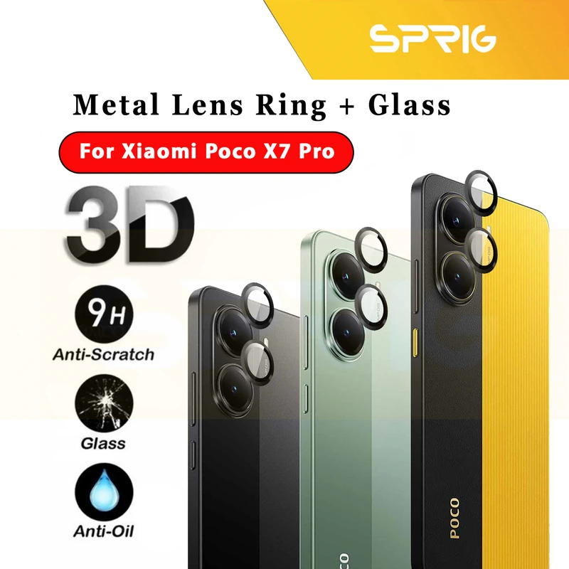 محافظ لنز دوربین رینگی اسپریگ مدل Ring Metal مناسب برای گوشی موبایل شیائومی Poco X7 Pro