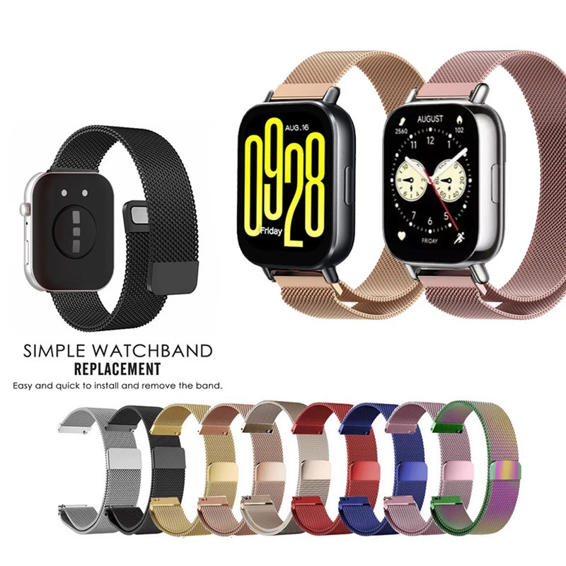 بند نایت مدل Milanese KT TW مناسب برای ساعت هوشمند شیائومی Redmi Watch 5 Active / Redmi Watch 5 Lite