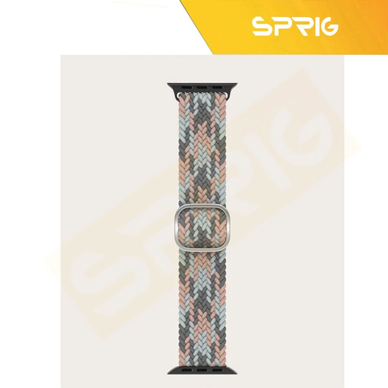 بند اسپریگ مدل Braided Solo Beau مناسب برای اپل واچ سری Se/1/2/3/4/5/6/7/8/9/10/Ultra/Ultra2 سایز 42/44/45/46/49mm
