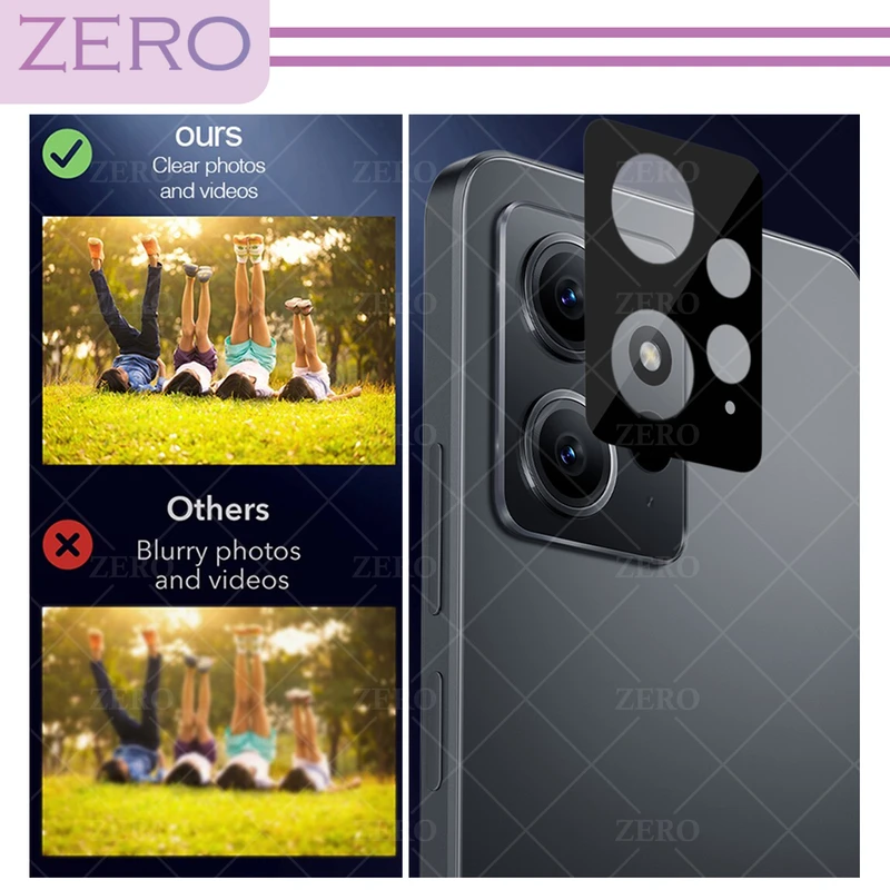محافظ لنز دوربین زیرو مدل 3D-ZR مناسب برای گوشی موبایل شیائومی Redmi Note 12 4G
