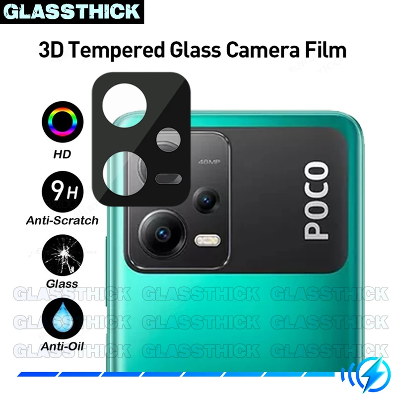 محافظ لنز دوربین گلستیک مدل 3D-GL مناسب برای گوشی موبایل شیائومی Poco X5 5G