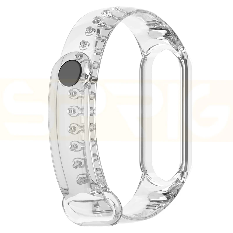 بند اسپریگ مدل Clear Silicone مناسب برای ساعت هوشمند شیائومی Mi band 5/6/7