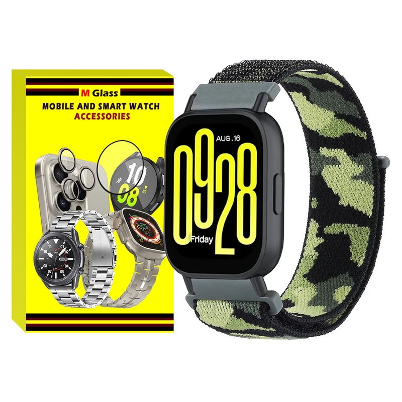 بند ام‌گلس مدل Nylon Army MG TW مناسب برای ساعت هوشمند شیائومی Redmi Watch 5 Active / Redmi Watch 5 Lite
