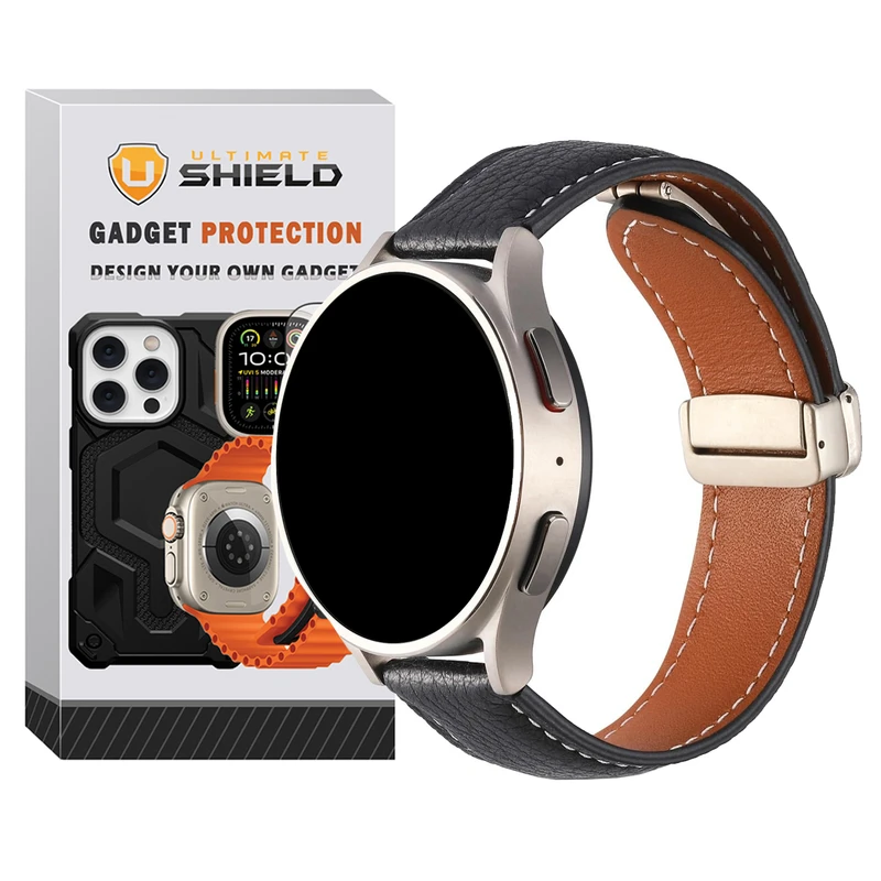 بند آلتیمیت شیلد مدل MAG Leather UL TW مناسب برای ساعت هوشمند شیائومی S1 / S1 Active / S2 / Mi Watch XMWTCL02 / Mi Watch Color 2 / Mi Watch Color