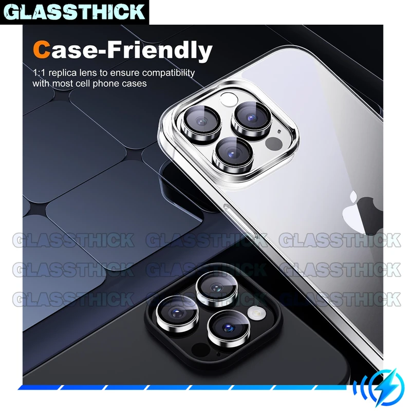 محافظ لنز دوربین گلستیک مدل Ring-Metal-GL مناسب برای گوشی موبایل اپل Iphone 15 Pro Max