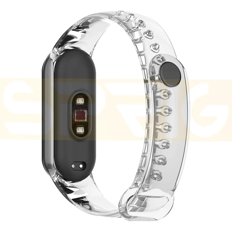 بند اسپریگ مدل Clear Silicone مناسب برای ساعت هوشمند شیائومی Mi band 9