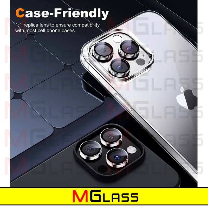 محافظ لنز دوربین ام‌گلس مدل Ring-Metal-MG مناسب برای گوشی موبایل اپل Iphone 15 Pro