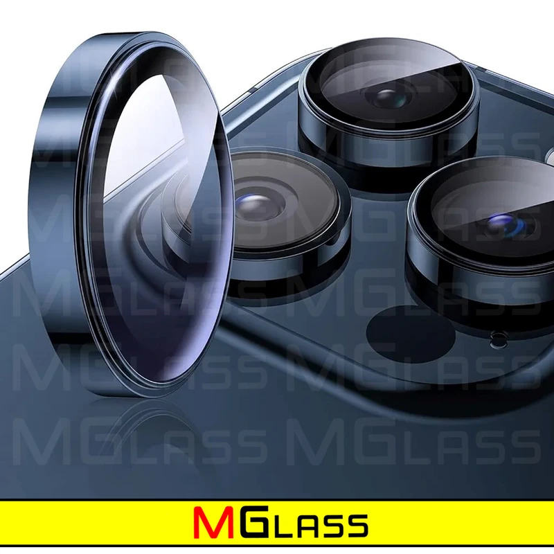 محافظ لنز دوربین ام‌گلس مدل Ring-Metal-MG مناسب برای گوشی موبایل اپل Iphone 15 Pro