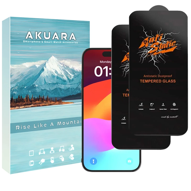 محافظ صفحه نمایش آکوآرا مدل Antistatic AKU مناسب برای گوشی موبایل اپل Iphone Xr / 11 مجموعه دو عددی