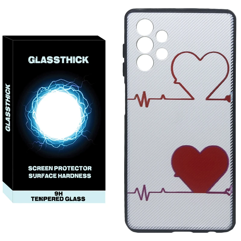 کاور گلستیک طرح Heartbeat مدل GLCOV مناسب برای گوشی موبایل سامسونگ Galaxy A13 4G